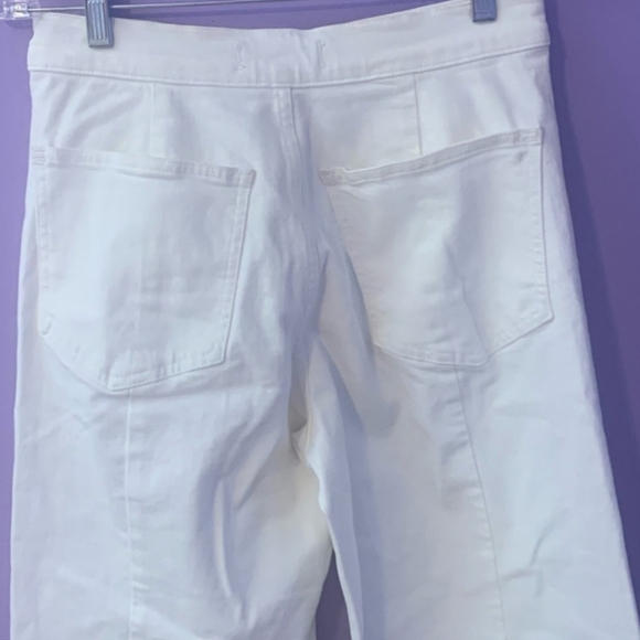 Madewell Emmett Wide Leg Barrel Jeans Size 27P Cream White Cotton Blend EUC - Picture 10 of 13
